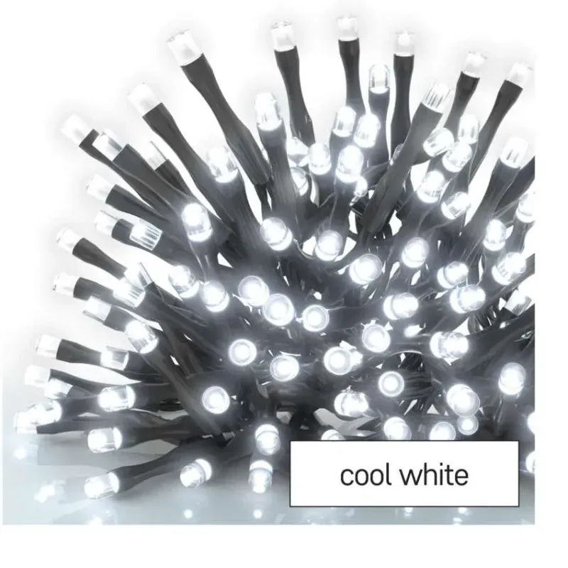Łańcuch świetlny sople - łączone 100LED 2,5m zimna biel timer D1CC03 EMOS Szybka wysyłka