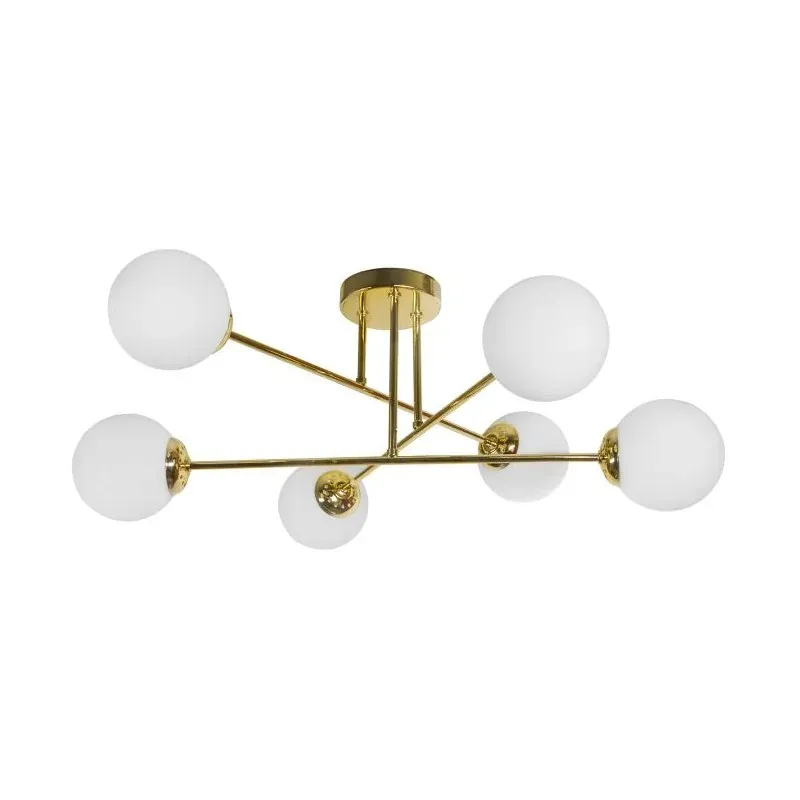 Złoto-biała lampa sufitowa 6 kul E27 60W LEIA 6P AD-LD-6439CE27SM ORNO Ekspresowa dostawa
