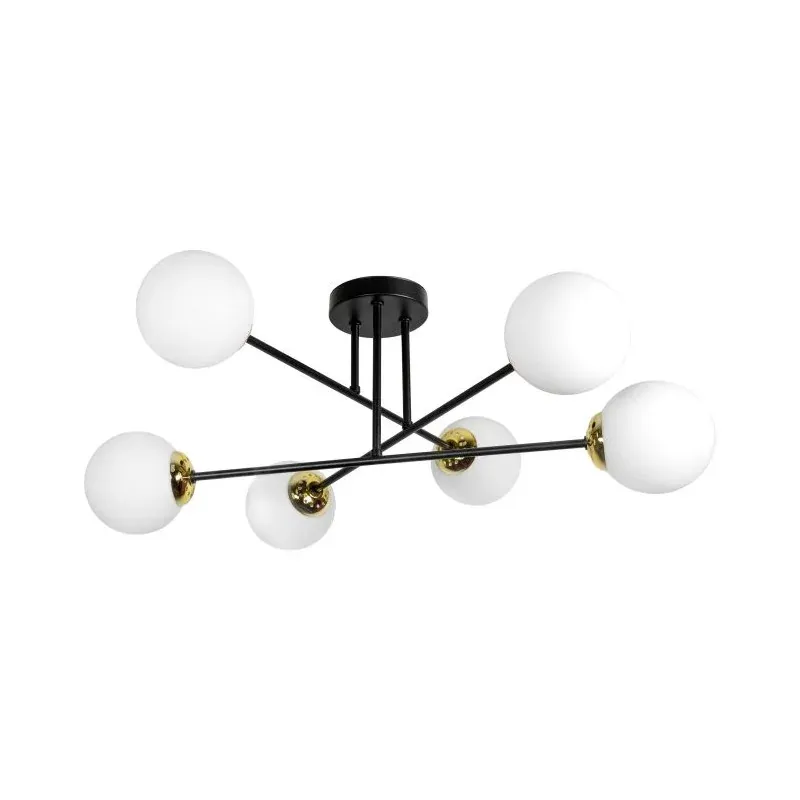 Tylko do końca tygodnia Czarna lampa sufitowa 6 kul x 60W E27 LEIA 6P AD-LD-6439B-CE27SM ORNO