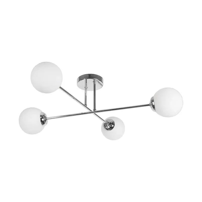 Nowoczesna lampa sufitowa chromowo-biała E27 4x60W LEIA 4P AD-LD-6438GGE27SM ORNO Bezpieczne zakupy