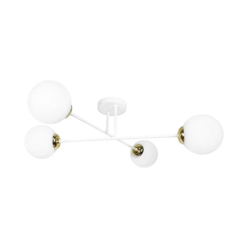 Delikatna lampa sufitowa biało-złota E27 4x60W LEIA 4P AD-LD-6438W-CE27SM ORNO Najlepsza cena
