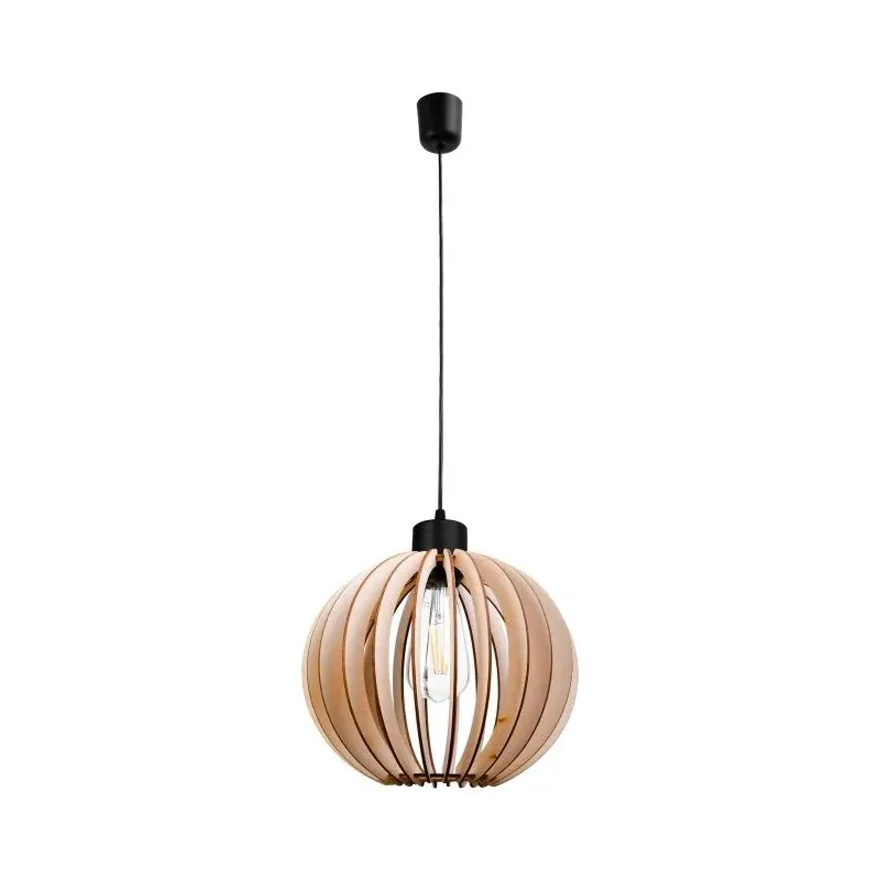 Popularny Drewniana lampa sufitowa okrągła E27 1x60W PALLA AD-LD-6381BE27D ORNO