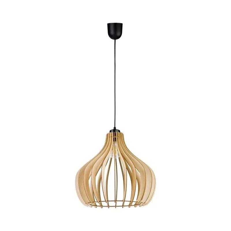 Dostępne od ręki Drewniana lampa wisząca E27 60W YASIN AD-LD-6380BE27D ORNO