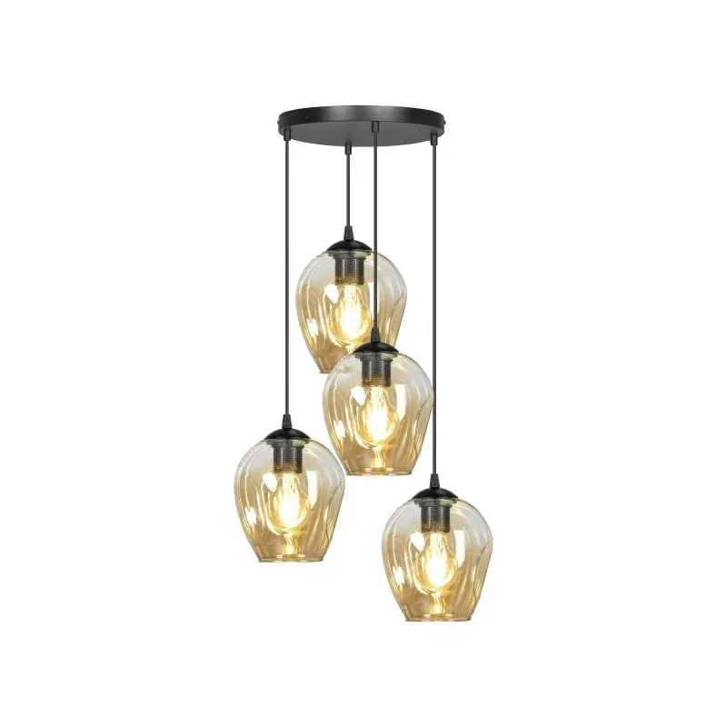 Loftowe oświetlenie wiszące czarno-złote 4x60W E27 IRIS AD-LD-6328B-CE27SP ORNO Zniżka