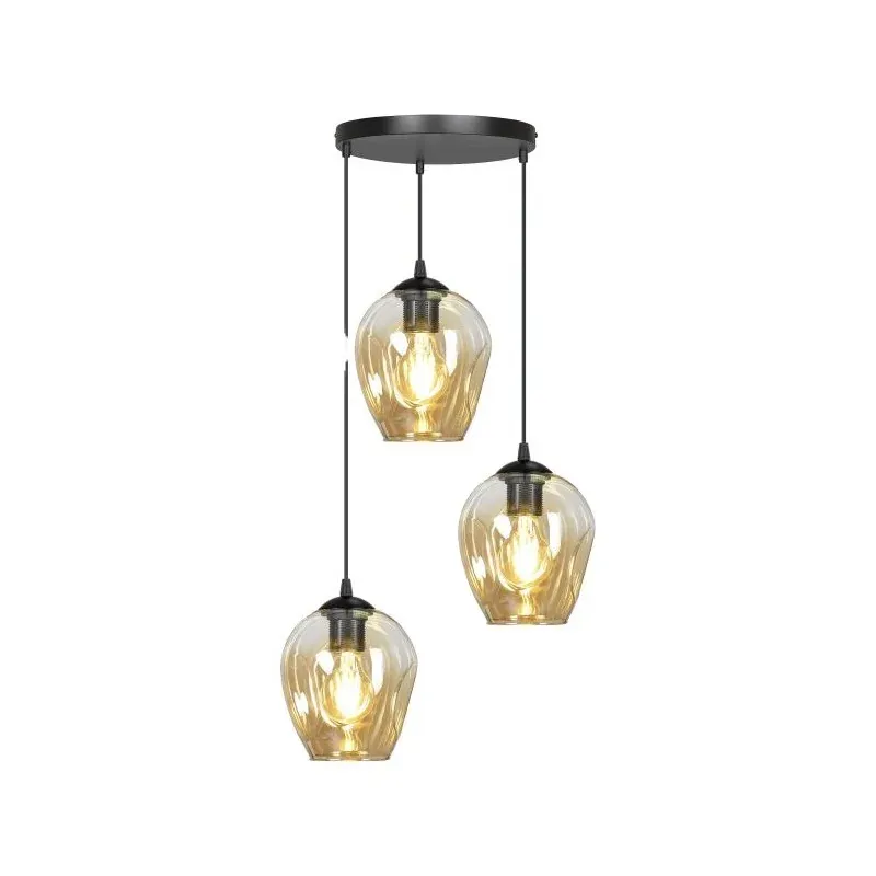 Lampa wisząca potrójna złota/czarna E27 3x60W IRIS AD-LD-6327B-CE27SP ORNO Bezpieczne zakupy