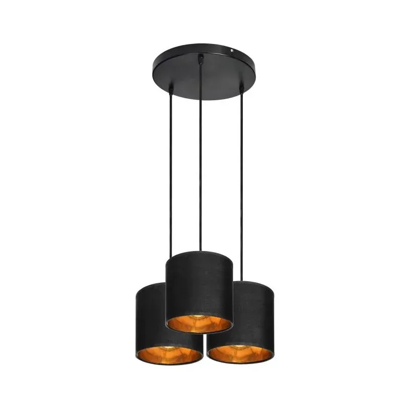 Rabat Okrągłe oświetlenie wiszące 3x60W E27 NEVA AD-LD-6365BE27T ORNO
