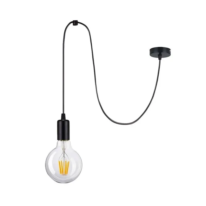 Lampa wisząca czarna regulowana E27 1x60W LINO AD-LD-6358BE27 ORNO Nowość