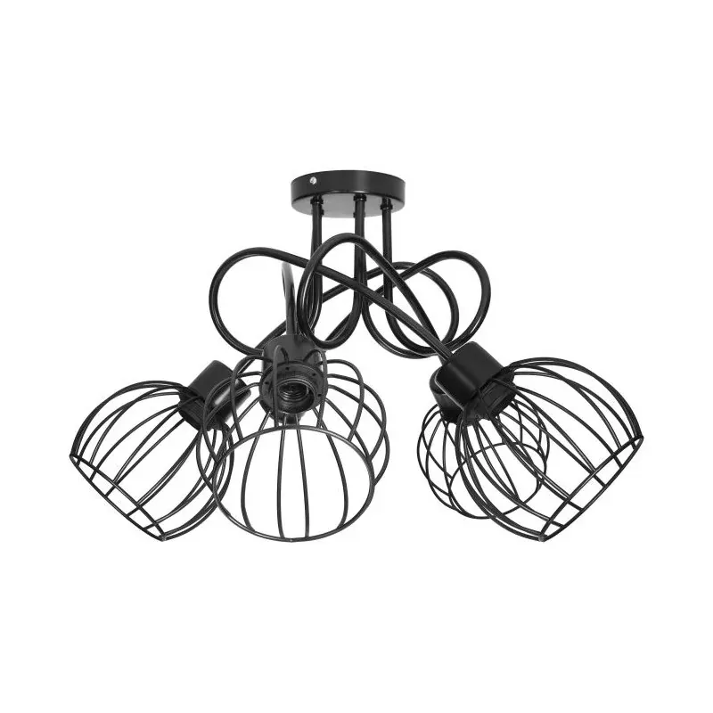 Nowość Czarna lampa sufitowa industrialna 5x60W E27 MARBELLA AD-LD-6353BE27M ORNO