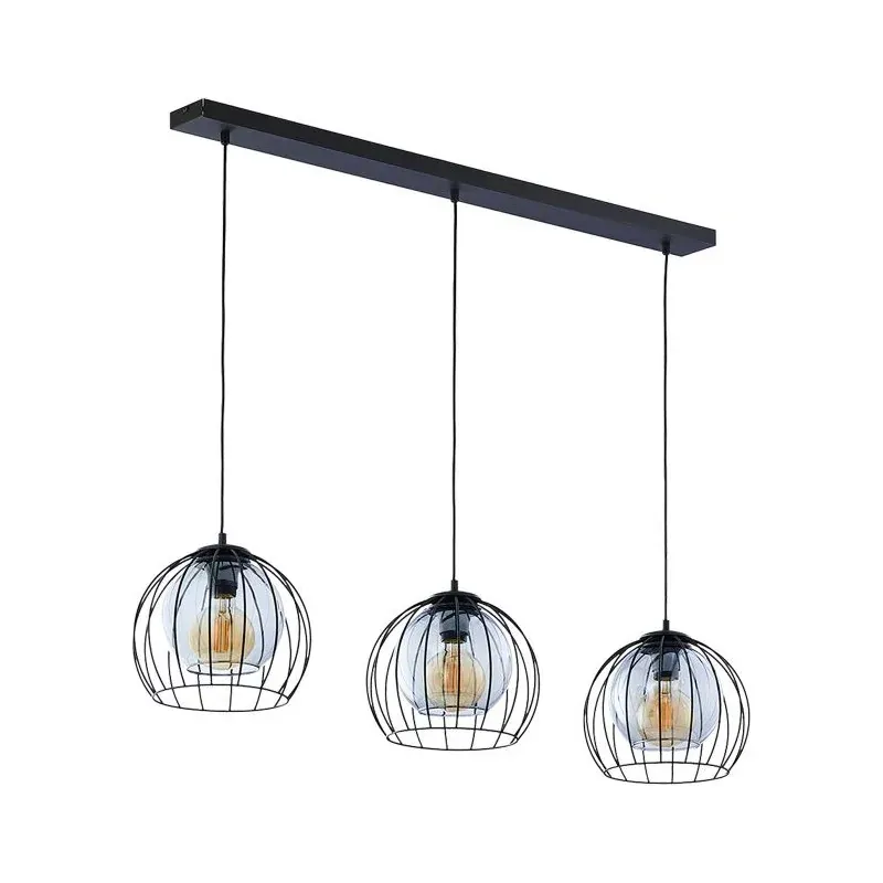 Czarna lampa wisząca listwa 111cm E27 3x15W DUNIA 3P AD-LD-6235BE27S ORNO Nowość