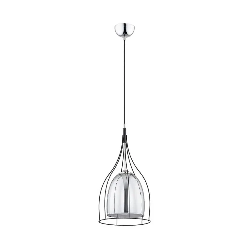 Lampa wisząca czarna metalowa E27 60W loft ADELE 1P AD-LD-6222BE27S ORNO Taniej