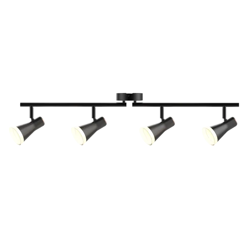 Ostatnie sztuki Lampa ścienno-sufitowa led poczwórna 16,8W ruchoma czarna BERG 4 318183 POLUX