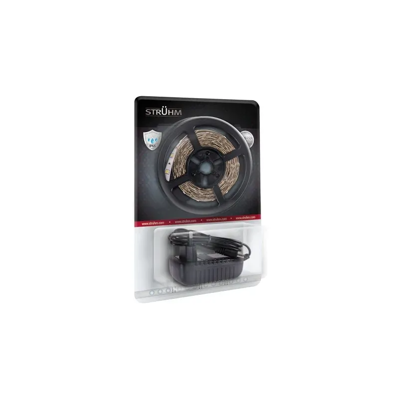 Ekspresowa dostawa Gotowy zestaw taśma led zimna z zasilaczem 3m 6500K 180diod IP65 14.4W 1260lm 03035 IDEUS