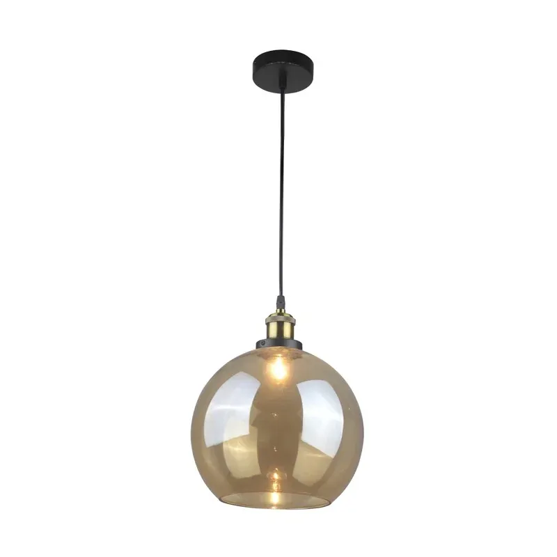 Szybka dostawa Lampa sufitowa bursztynowa kula E27 IRWIN 316202 POLUX