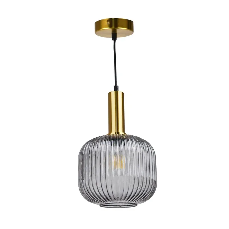 Lampa sufitowa wisząca złota ze szklanym kloszem E27 CUMBRIA 317179 POLUX Oferta limitowana