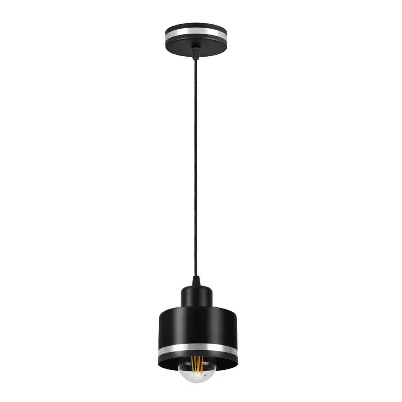Czarna lampa wisząca metalowa 1xE27 Wama 31-00460 Candellux Nowy