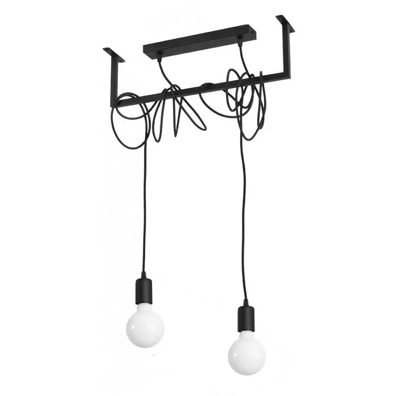 Promocja SL.0894 Lampa wiszące żarówki industrial SALAMANCA 2XE27 Sollux