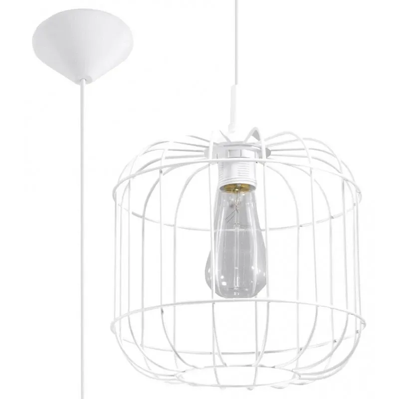 Biała lampa wisząca Celta SL.0295 Sollux lighting Bezpieczne zakupy