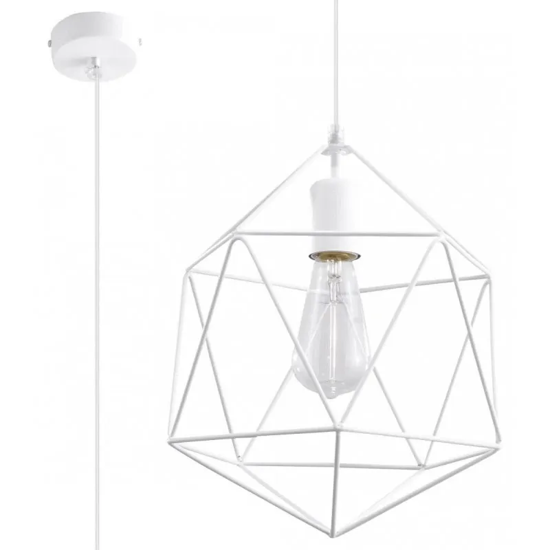 Biała lampa wisząca Gaspare SL.0290 Sollux lighting Wyjątkowa oferta