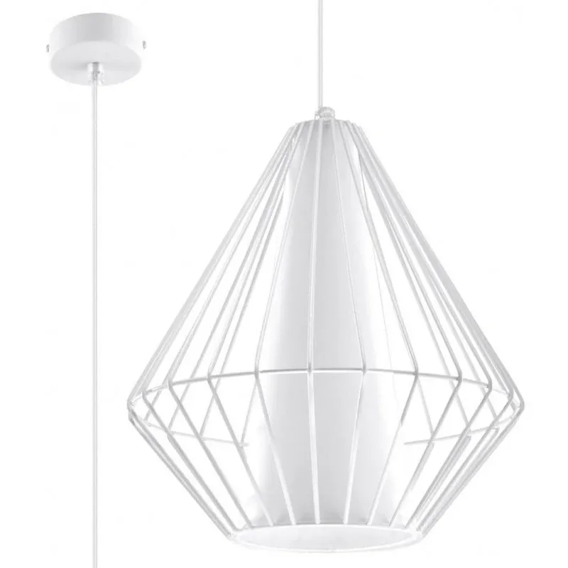 Taniej Biała lampa wisząca Demi SL.0297 Sollux lighting