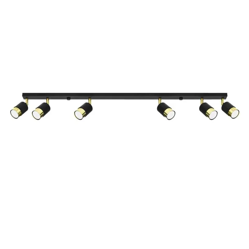 Przestrzenna lampa sufitowa ruchome reflektory 6x40W GU10 NERO SL.1073 SOLLUX Oferta limitowana