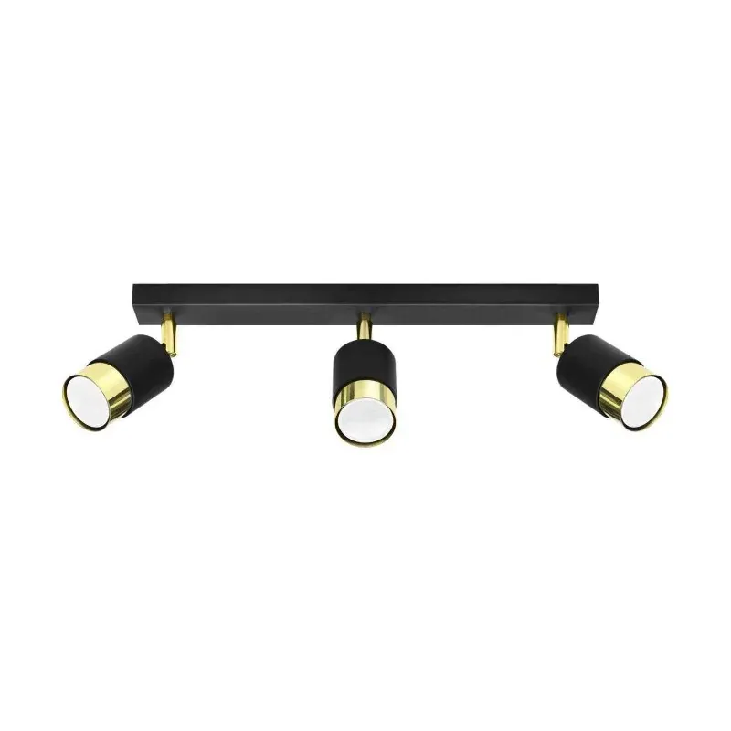 Potrójne oświetlenie sufitowe stalowe ruchome 3x40W GU10 NERO SL.1071 SOLLUX Bezpieczne zakupy