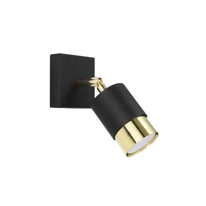 Tylko dziś Szykowna lampa ścienna ruchoma czarno-złota 40W 1XGU10 NERO SL.1069 SOLLUX