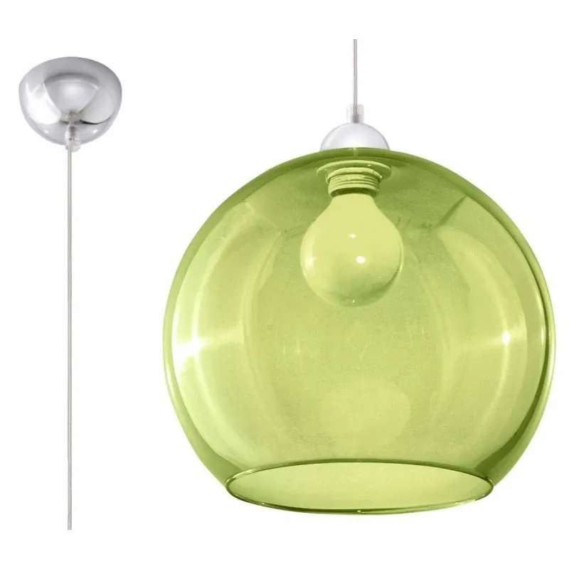 Wybór klientów Szklana zielona lampa wisząca Ball SL.0254 Sollux lighting