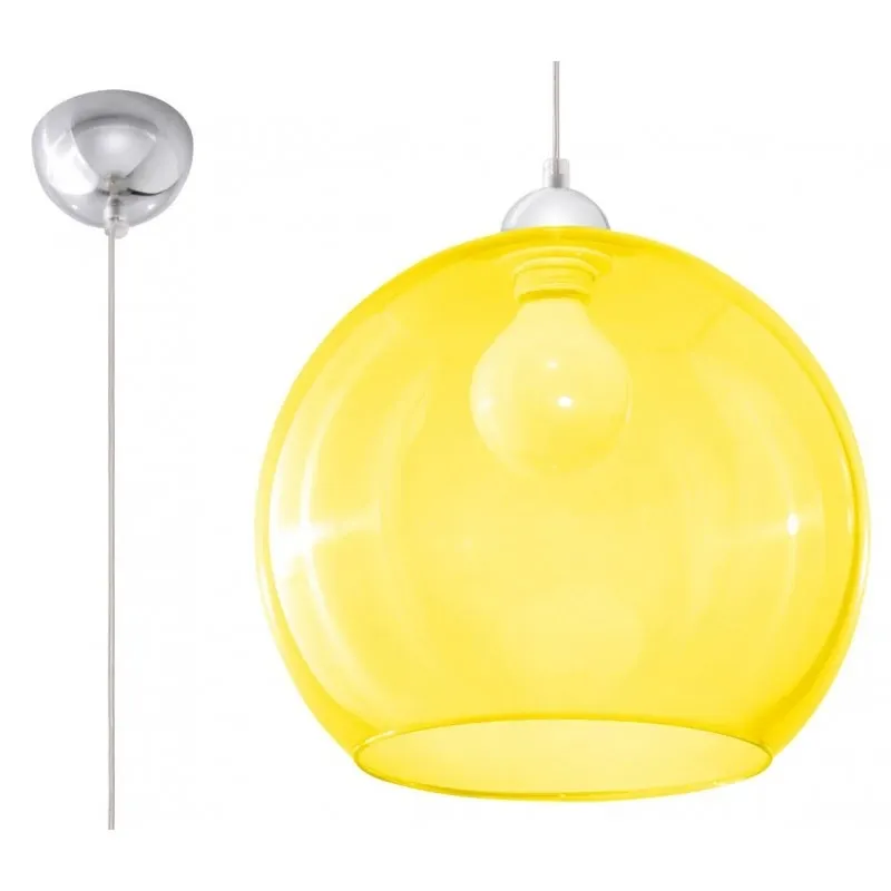Rabat Szklana żółta lampa wisząca Ball SL.0252 Sollux lighting