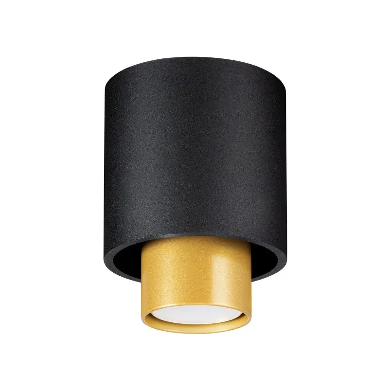 Nie przegap SL.0982 Kiniet czarno-złota tuba downlight GU10 NESI Sollux