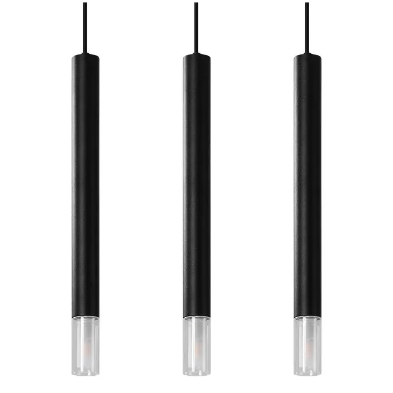Czarna lampa wisząca 3xG9 Wezyr SL.0962 Sollux lighting Szybka wysyłka