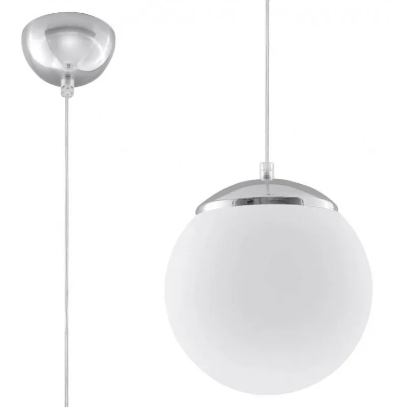 Zniżka SL.0263 Lampa wisząca UGO 20 chrom szklana kula Sollux