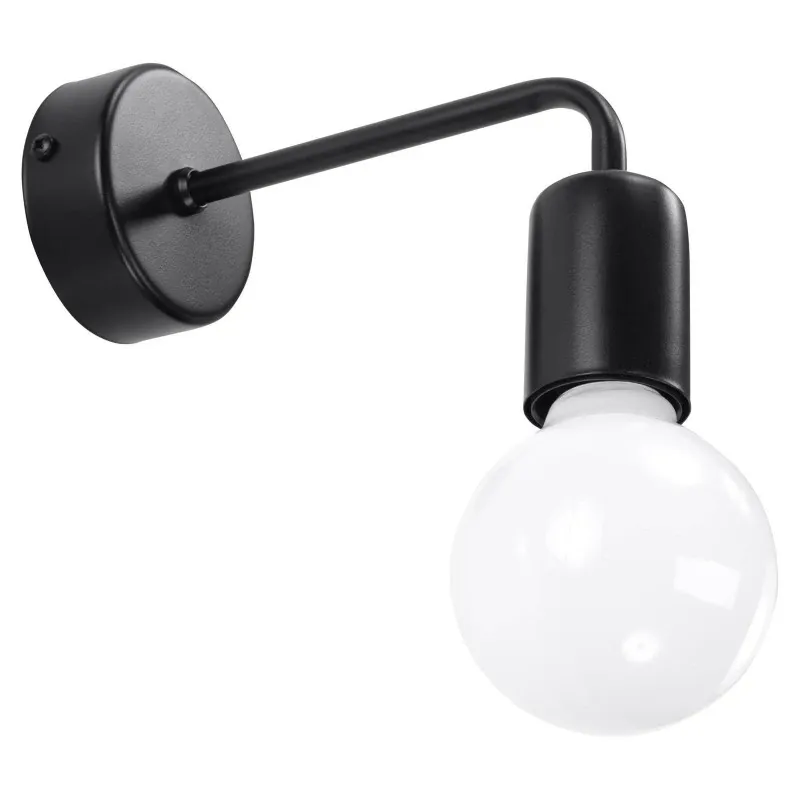 Premium Nowoczesny kinkiet industrialny czarny E27 DUOMO SL.0306 SOLLUX
