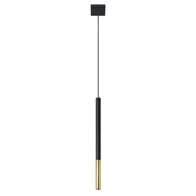 Punktowa lampa wisząca tuba 1xG9 czarny/złoto MOZAICA 1 SL.0891 SOLLUX Wyprzedaż