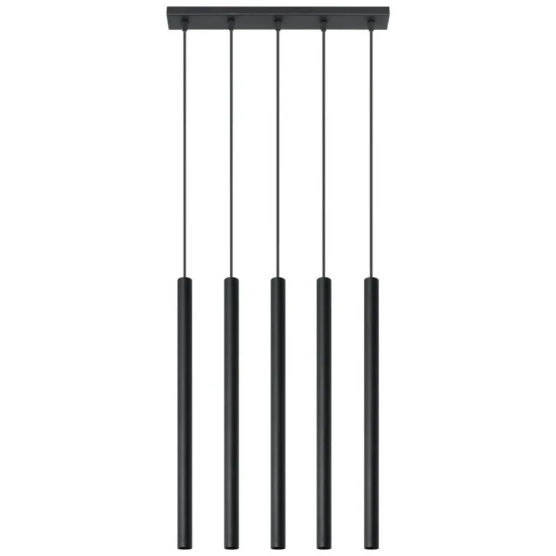 Taniej Wisząca czarna lampa 5xG9 Pastelo SL.0472 Sollux lighting