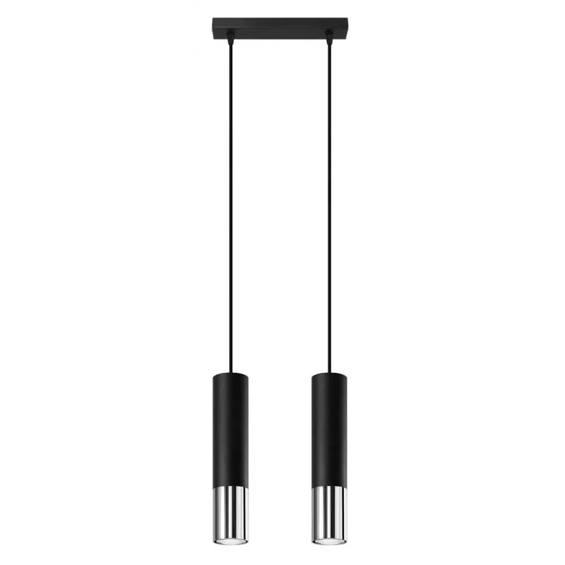 Oferta czasowa Lampa sufitowa tuba czarny/chrom 2xGU10 Loopez SL.0941 Sollux lighting