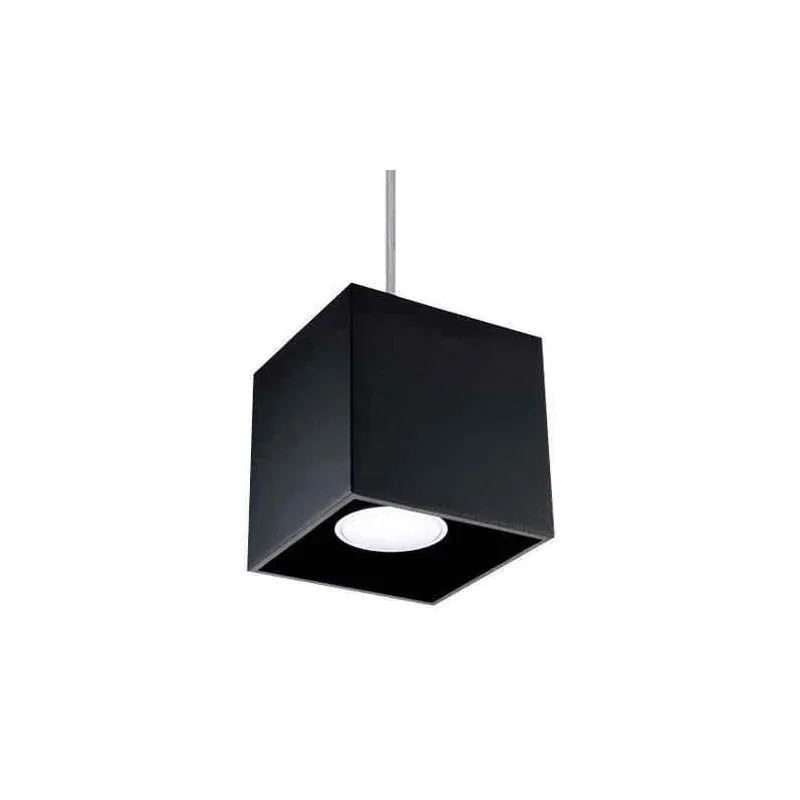 Lampa wisząca czarna kwadrat 10cm GU10 1X40W QUAD SL.0060 SOLLUX Bezpieczna płatność