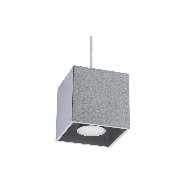 Szare oświetlenie wiszące kwadratowe 1x40W GU10 QUAD SL.0061 SOLLUX Szybka dostawa