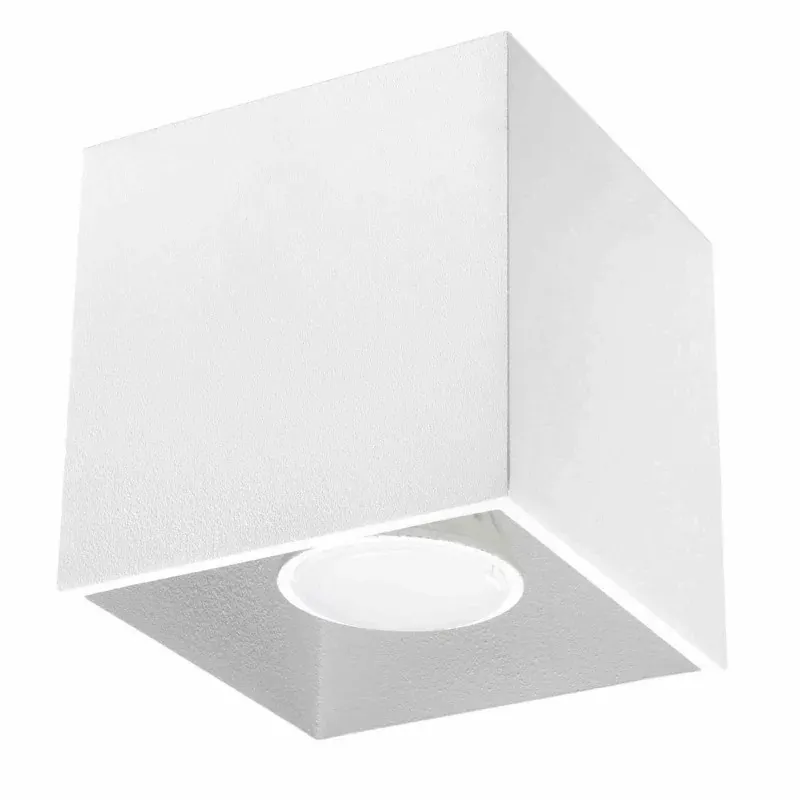Niska cena Biała lmpa sufitowa podtynkowa kwadrat 1x40W GU10 QUAD SL.0027 SOLLUX