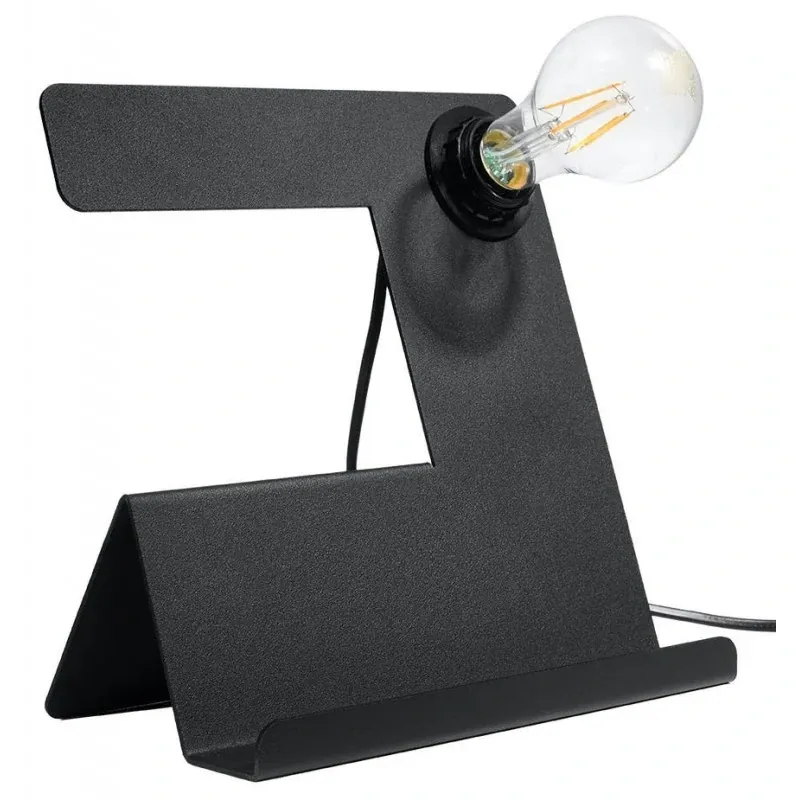 SL.0669 Nowoczesna lampka biurkowa INCLINE czarna E27 loft SOLLUX Do wyczerpania zapasów