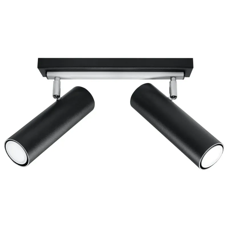 Hit cenowy Czarny plafon 2xGu10 Direzione SL.0500 Sollux lighting