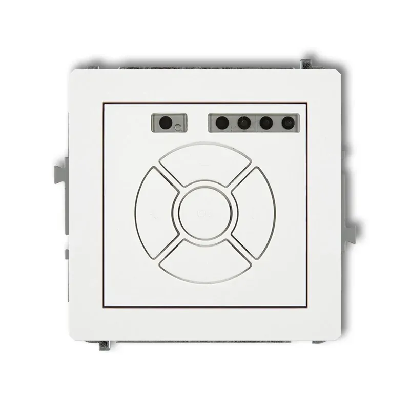 Elektroniczny sterownik roletowy biały podtynkowy do ramki (sterowanie lokalne i pilotem) DECO DSR-2 KARLIK Najlepsza cena