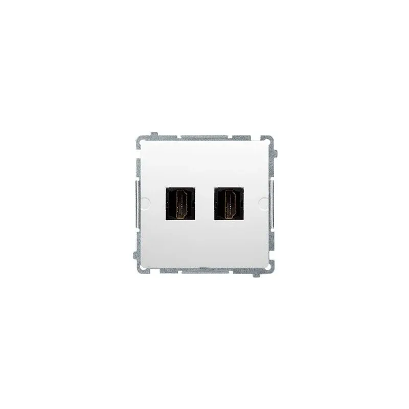 Białe gniazdo HDMI podwójne BMGHDMI2.01/11 Simon Basic Kontakt-Simon Szybka wysyłka