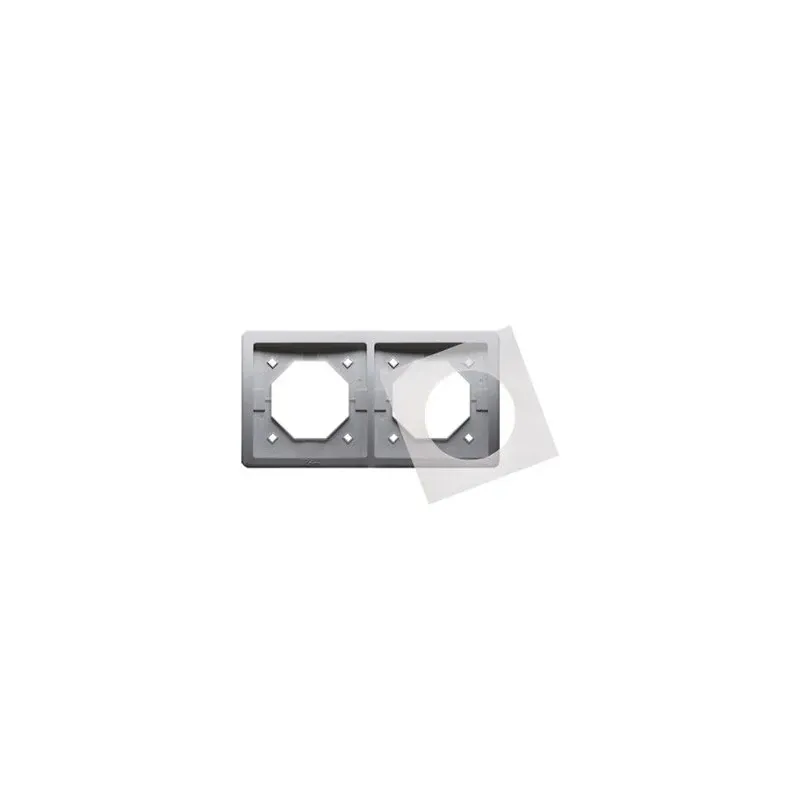 Do wyczerpania zapasów Ramka podwójna IP44 inox BMR2B/21 Simon Basic Standard Kontakt-Simon