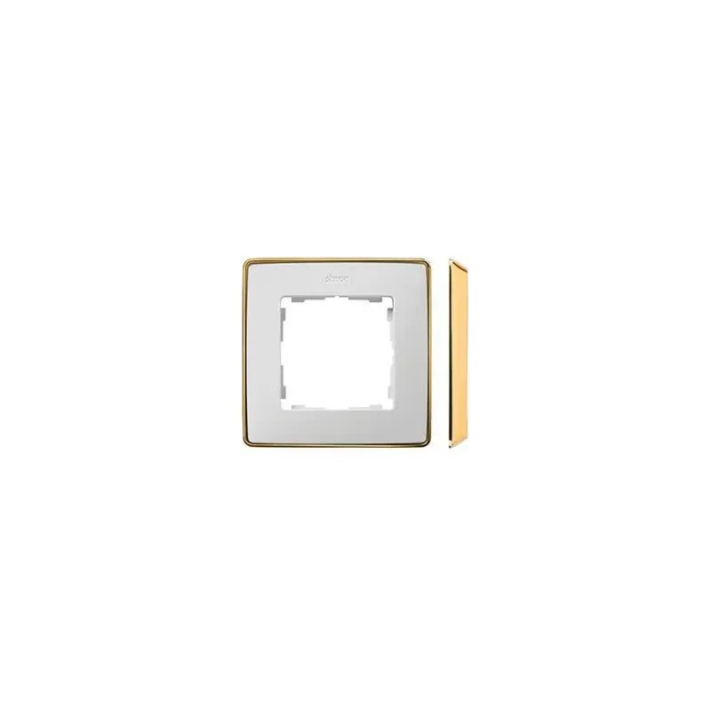 Wyjątkowa oferta Ramka pojedyncza biała złota 8201610-245 Simon 82 Detail Kontakt-Simon