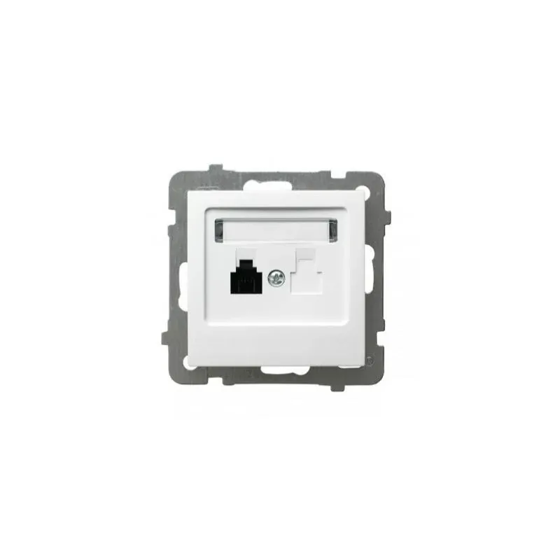 Białe gniazdo telefoniczne pojedyncze RJ11 GPT-1G/M/00 AS Ospel Bestseller