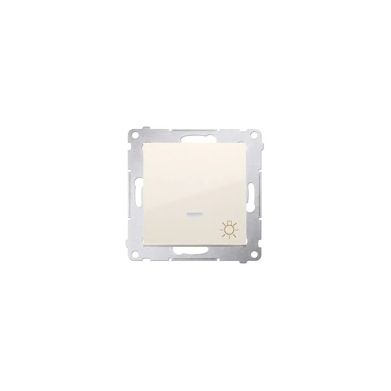Darmowy zwrot Włącznik światła zwierny z podświetleniem LED kremowy DS1L.01/41 Simon54 Kontakt-Simon