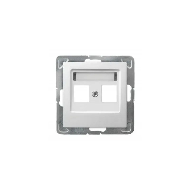 Ograniczona ilość Biała obudowa gniazda podwójnego Keystone GPK-2Y/p/00 IMPRESJA OSPEL