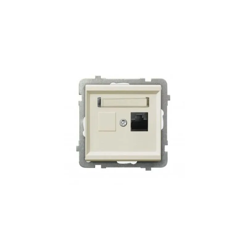 Gniazdo komputerowe pojedyncze RJ45 kat. 5e MMC GPK-1R/K/M/27 ECRU SONATA Ospel Tani
