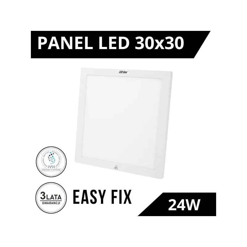 *Led Line™ Panel Easy Fix 24W 2700K 2150Lm Kwadrat Najlepsza cena