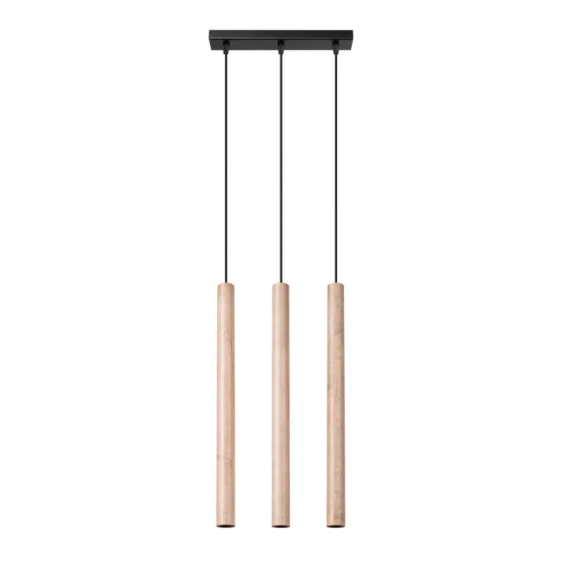 Lampa Wisząca Pastelo 3L Drewno Bezpieczna płatność